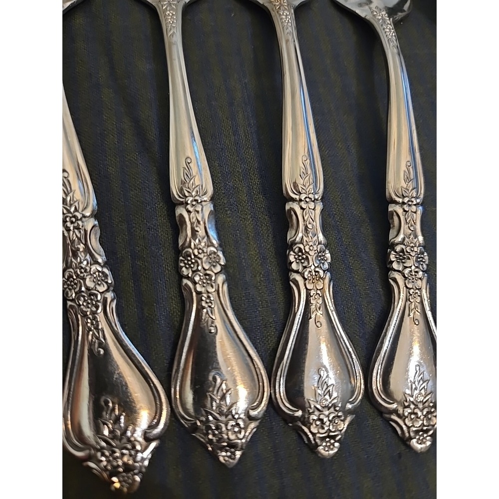 Set of 5 Kings Berry Gardendale Stainless - Rogers - Salad Fork - 7" - Picture 3 of 3